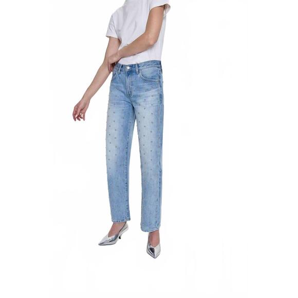 PISTOLA Denim - NEW PISTOLA lexi mid rise bowed straight jean in aries